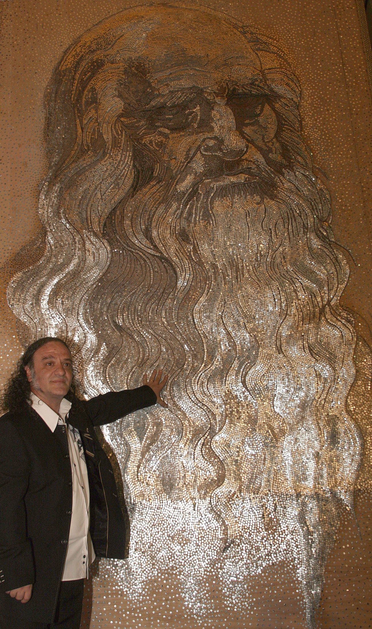 Reuters photograph of the nails mosaic