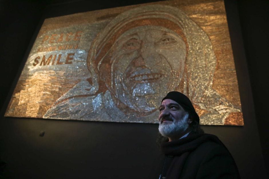 Mother Teresa mosaic detail